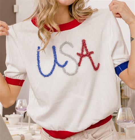 macy's red white blue top.